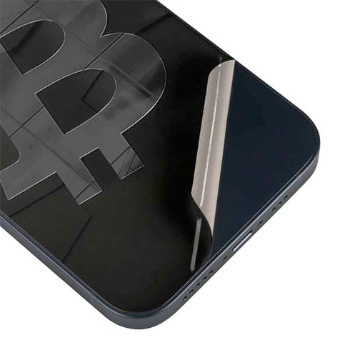 Bitcoin Textured Logo iPhone 14 Plus Skin